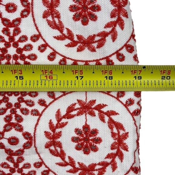 Ann Taylor LOFT Embroidered Colorful Mini Skirt Fully Lined Size 4 Petite - Picture 8 of 13